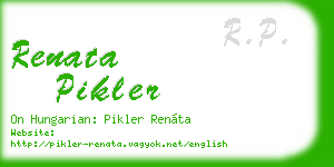 renata pikler business card
